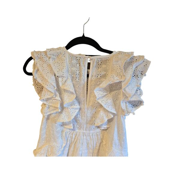 Sezane Robe Alexane White Dress Size: 36 - Picture 5 of 6